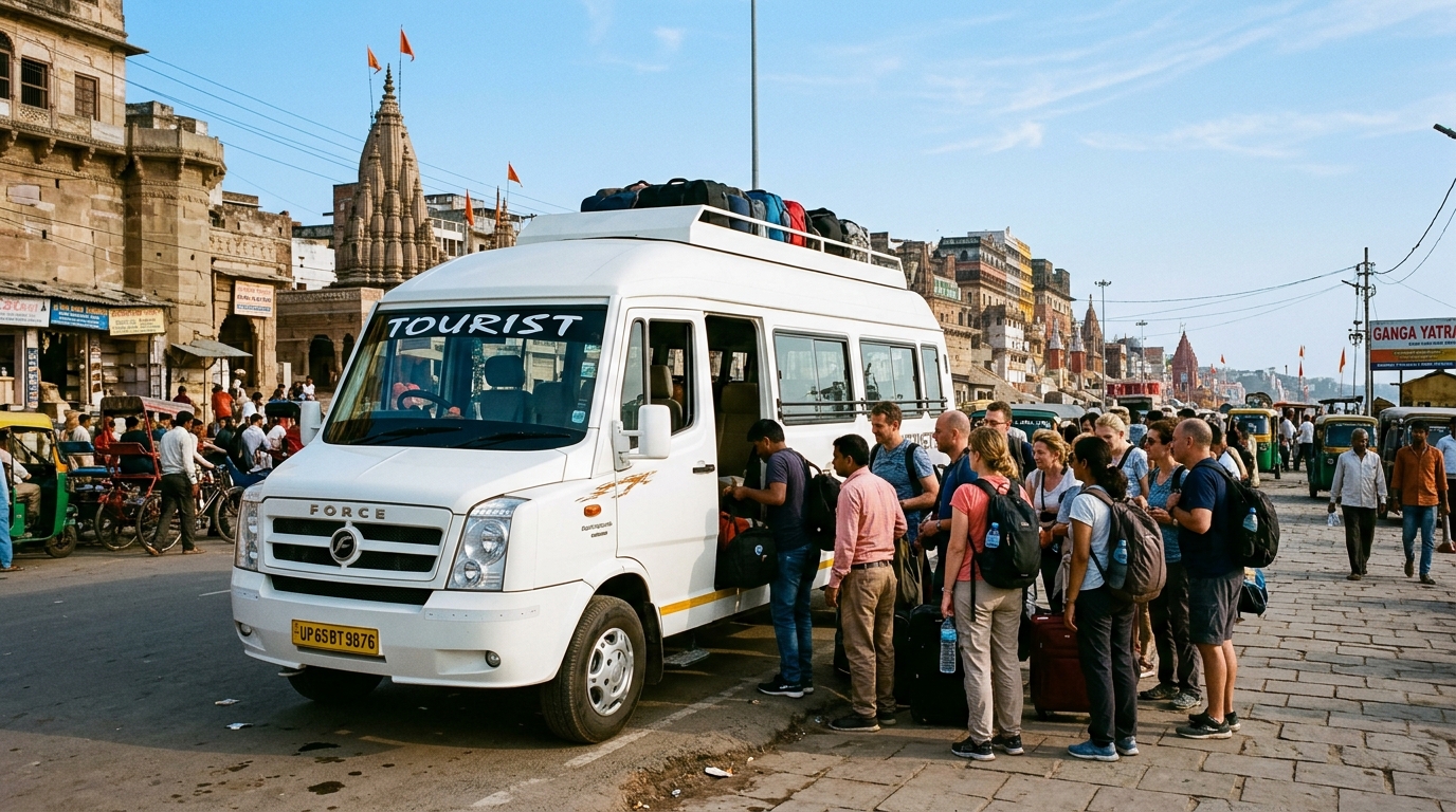 Force Maharaja Tempo Traveller (12 Seater) Cab Rental in Varanasi