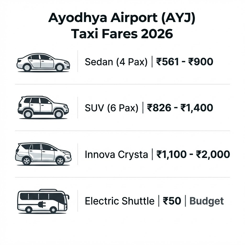 Ayodhya Airport Taxi Fares
