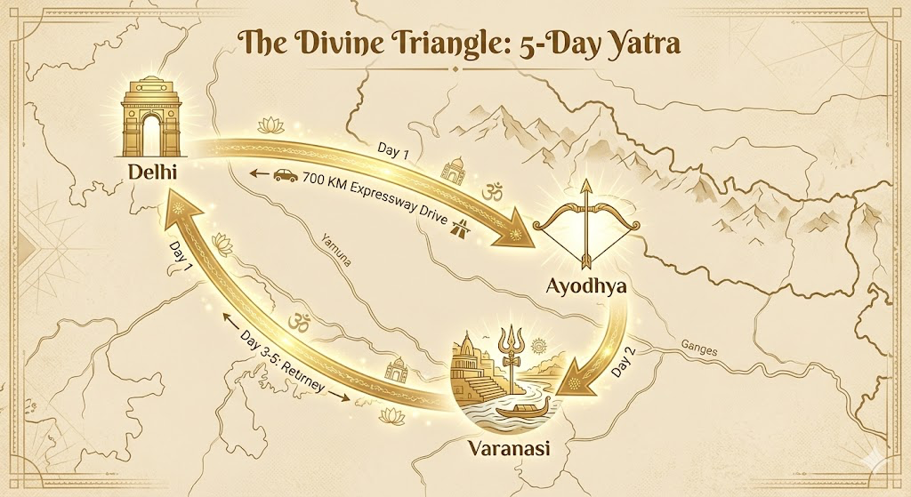 Delhi-Ayodhya-Varanasi Circuit Map