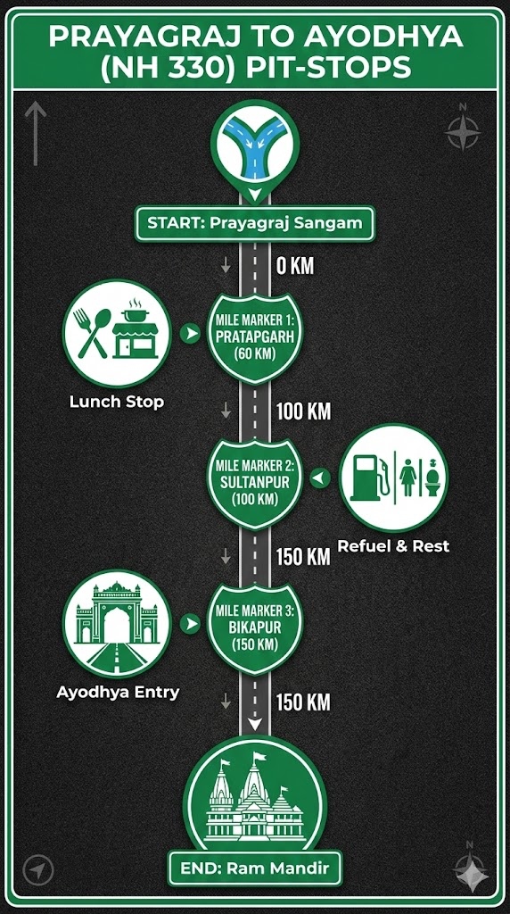 Prayagraj to Ayodhya Route Stops
